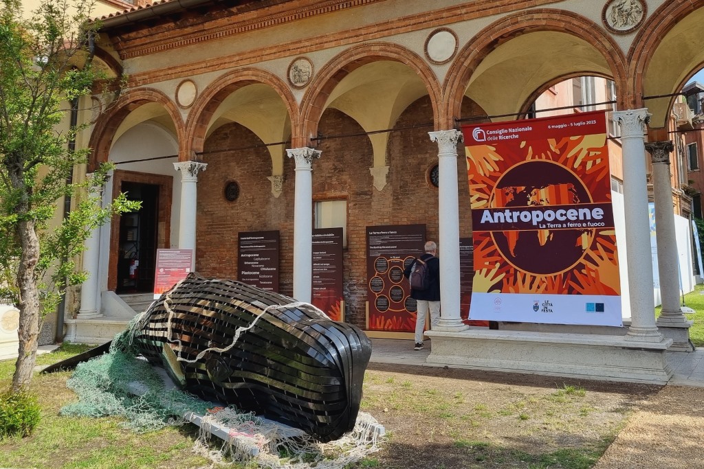La balena alla mostra Antropocene a Venezia. Foto CNR